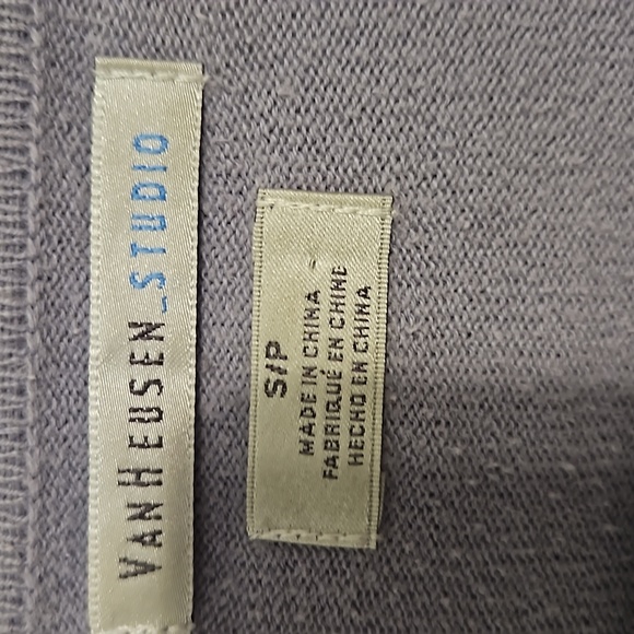 Van Heusen Purple button up Cardigan with Lace - Picture 3 of 6